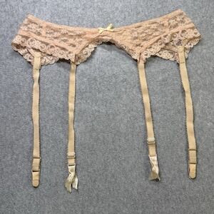 Vintage Simone Lace Garter Belt Style 44 Nude USA Made Medium‎